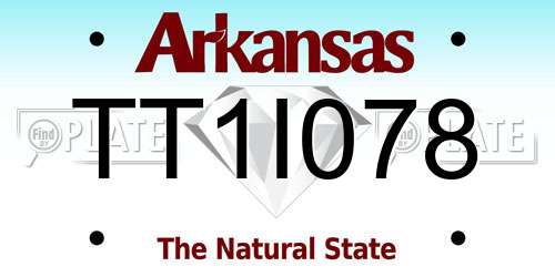 TT1I078 Arkansas License Plate