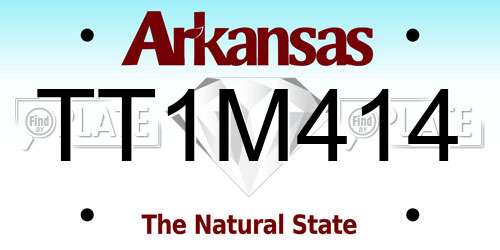 TT1M414 Arkansas License Plate