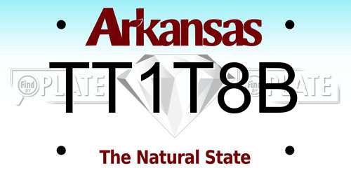 TT1T8B Arkansas License Plate