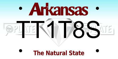 TT1T8S Arkansas License Plate