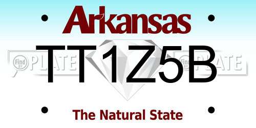 TT1Z5B Arkansas License Plate