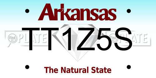 TT1Z5S Arkansas License Plate
