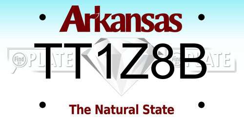 TT1Z8B Arkansas License Plate