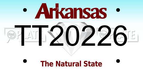TT20226 Arkansas License Plate