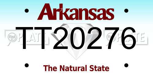 TT20276 Arkansas License Plate
