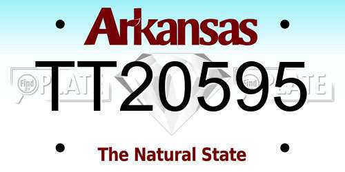 TT20595 Arkansas License Plate