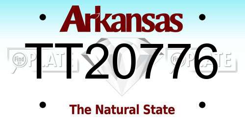 TT20776 Arkansas License Plate