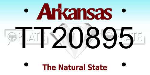 TT20895 Arkansas License Plate