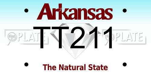 TT211 Arkansas License Plate