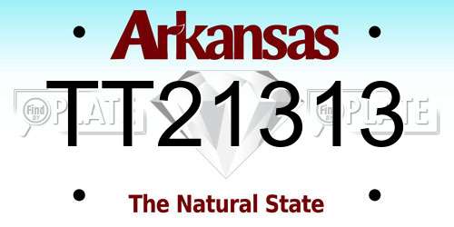 TT21313 Arkansas License Plate