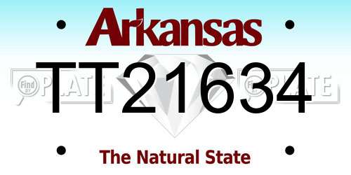 TT21634 Arkansas License Plate