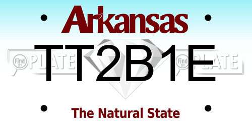 TT2B1E Arkansas License Plate