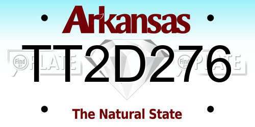 TT2D276 Arkansas License Plate