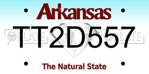 TT2D557 Arkansas License Plate