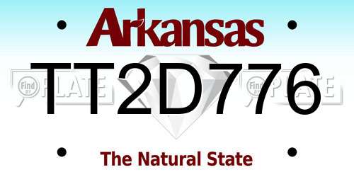 TT2D776 Arkansas License Plate
