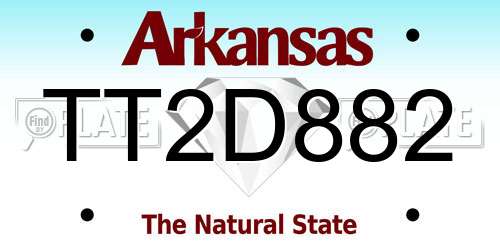 TT2D882 Arkansas License Plate