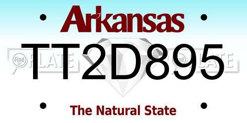 TT2D895 Arkansas License Plate