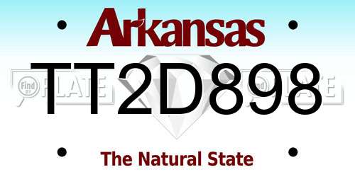 TT2D898 Arkansas License Plate