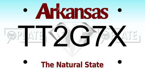TT2G7X Arkansas License Plate