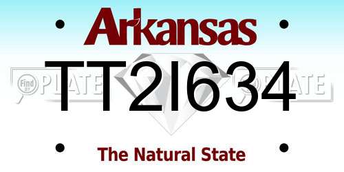 TT2I634 Arkansas License Plate