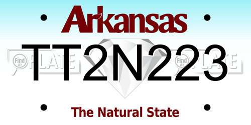 TT2N223 Arkansas License Plate