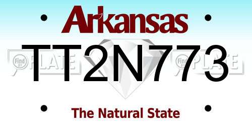 TT2N773 Arkansas License Plate
