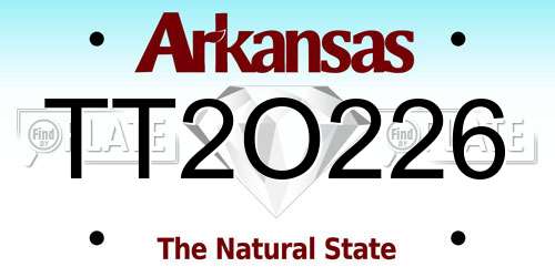 TT2O226 Arkansas License Plate