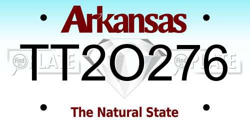 TT2O276 Arkansas License Plate