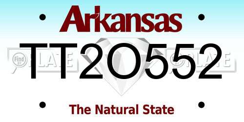 TT2O552 Arkansas License Plate