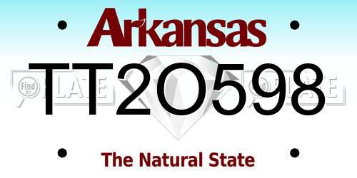 TT2O598 Arkansas License Plate