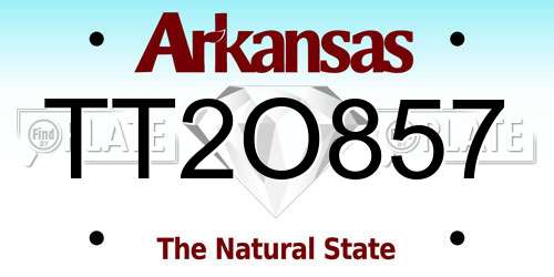 TT2O857 Arkansas License Plate