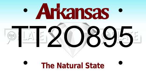 TT2O895 Arkansas License Plate