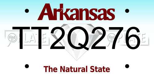 TT2Q276 Arkansas License Plate