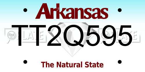 TT2Q595 Arkansas License Plate