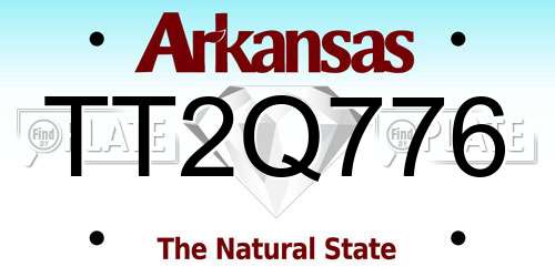 TT2Q776 Arkansas License Plate