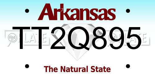 TT2Q895 Arkansas License Plate