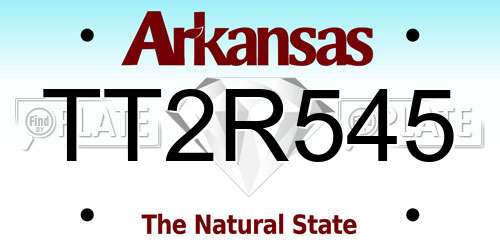 TT2R545 Arkansas License Plate