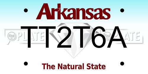 TT2T6A Arkansas License Plate
