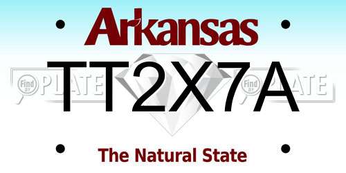 TT2X7A Arkansas License Plate