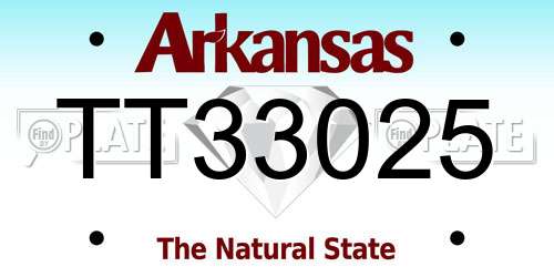 TT33025 Arkansas License Plate