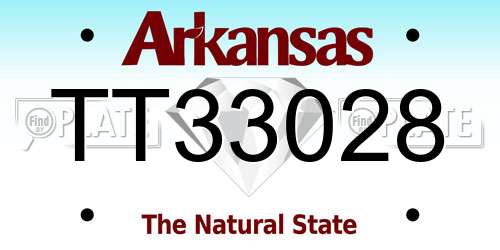 TT33028 Arkansas License Plate