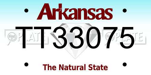TT33075 Arkansas License Plate