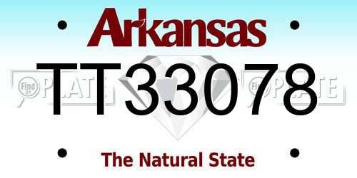 TT33078 Arkansas License Plate