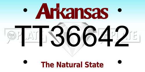 TT36642 Arkansas License Plate