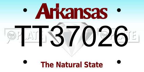 TT37026 Arkansas License Plate