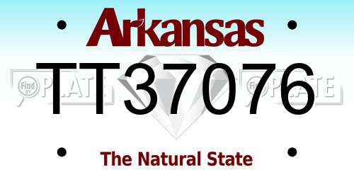 TT37076 Arkansas License Plate