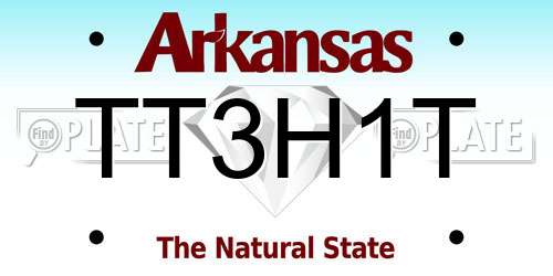 TT3H1T Arkansas License Plate