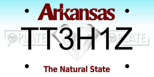 TT3H1Z Arkansas License Plate