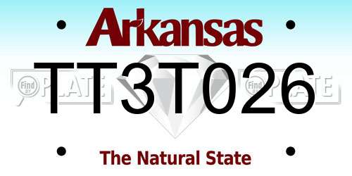 TT3T026 Arkansas License Plate