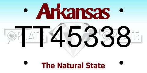 TT45338 Arkansas License Plate
